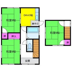 上木戸５貸家の物件間取画像